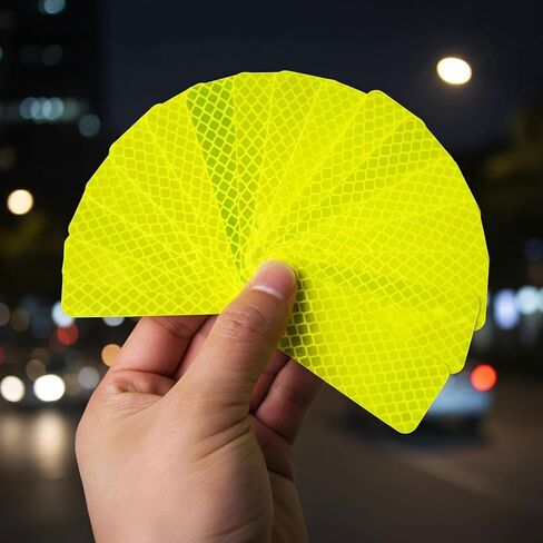 Reflective Stickers 3M DG3 Diamond Grade, 20 Pcs Waterproof Safety Reflective Tape for Truck Trailer Bike Motorcycle, 3.15"x1.18" Fluorescent Yellow-Green Reflectors for Driveway Entrance in Kuwait