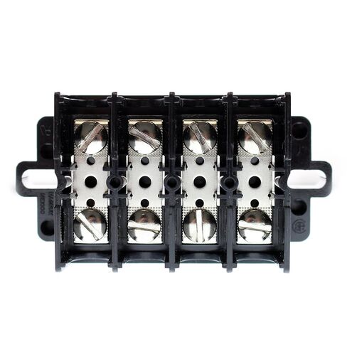 Ideal 89-504 Terminal Strips, Slotted Nickle Plated Steel, 4 Poles, 22 to 6 AWG in Saudi Arabia