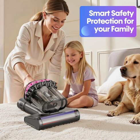 Mattress Vacuum Cleaner 550W 18KPa Bed Vacuum Cleaner with Smart Dust Sensor, UV-C Light, 149°F Heat, HEPA Filter, Handheld for Bed Sofa Couch in Saudi Arabia