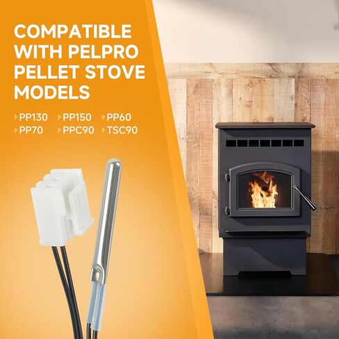 SRV7000-669 Exhaust Probe Compatible with Quadrafire, Pleasant Hearth, Pelpro Models PH35PS, PH50CABPS, PH50PS, PHC90, PP130, PP150, PP60, PP70, PPC90 - Replacement Exhaust Temperature Sensor in Saudi Arabia