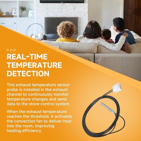 SRV7000-669 Exhaust Probe Compatible with Quadrafire, Pleasant Hearth, Pelpro Models PH35PS, PH50CABPS, PH50PS, PHC90, PP130, PP150, PP60, PP70, PPC90 - Replacement Exhaust Temperature Sensor in Saudi Arabia