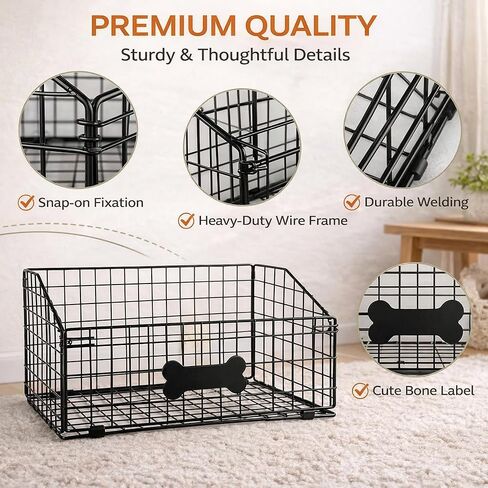Dog Toy Bin-Dog Toy Basket-Metal Storage Box-Chew-Proof Dog Food Toy Storage Container-Toy Box For Living Room Area-Dog Storage Organizer-For Puppy Leash,Accessories, Blanket Food Storage Container. in Kuwait