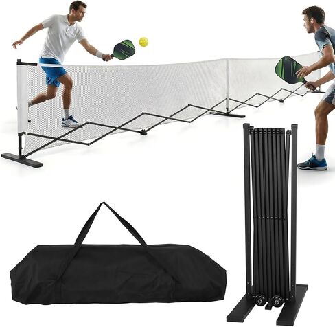 Generic 22ft Telescopic Ball Posts with Wheels Portable Ball Net Frames Aluminum Alloy Steady Metal Frame for Backyards Driveways & Garages in Saudi Arabia
