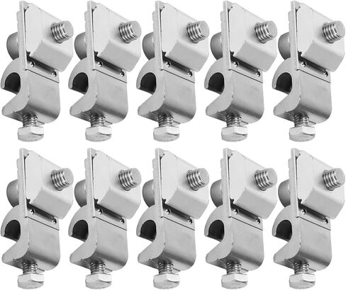 10Pcs Solar Panel Ground Clamp Photovoltaic Coupling Earthing Ground Lug Aluminum Alloy M6 Ground Clamp for Wire Solar Panel Brackets Accessory in Saudi Arabia