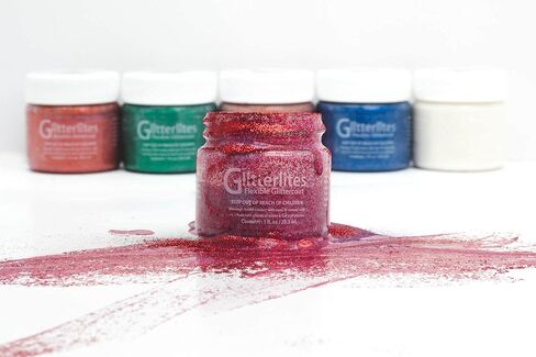 Angelus Holographic Glitter Paint for Shoes, Boots, Leather & More (1oz) - No Glue Needed! in Saudi Arabia