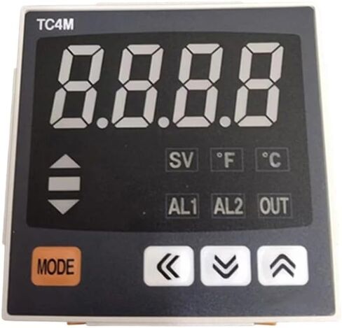 TC4M-14R Digital PID Temperature Controller, 72x72mm, Single Display 4 Digit, Relay Output 3A + 1 Alarm, 100-240VAC 50/60Hz, Universal Input (Thermocouple/RTD) Thermostat in Saudi Arabia