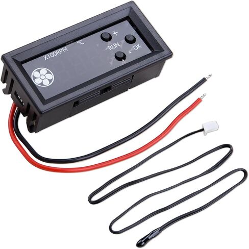 KOOBOOK 1 قطعة DC 12V 3A وحدة تحكم في سرعة مروحة التبريد مع مسبار درجة الحرارة شاشة رقمية دقيقة 4 أسلاك وحدة التحكم في درجة حرارة المروحة لجهاز الكمبيوتر بكفاءة إيقاف تشغيل درجة الحرارة المنخفضة in Saudi Arabia