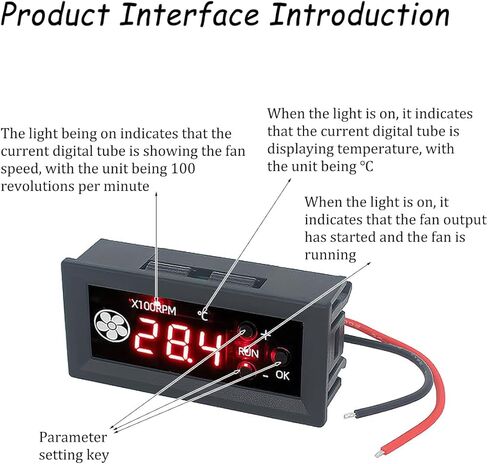 KOOBOOK 1 قطعة DC 12V 3A وحدة تحكم في سرعة مروحة التبريد مع مسبار درجة الحرارة شاشة رقمية دقيقة 4 أسلاك وحدة التحكم في درجة حرارة المروحة لجهاز الكمبيوتر بكفاءة إيقاف تشغيل درجة الحرارة المنخفضة in Saudi Arabia
