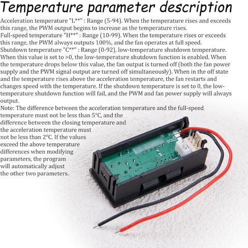 KOOBOOK 1 قطعة DC 12V 3A وحدة تحكم في سرعة مروحة التبريد مع مسبار درجة الحرارة شاشة رقمية دقيقة 4 أسلاك وحدة التحكم في درجة حرارة المروحة لجهاز الكمبيوتر بكفاءة إيقاف تشغيل درجة الحرارة المنخفضة in Saudi Arabia