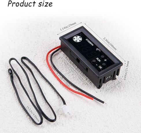 KOOBOOK 1 قطعة DC 12V 3A وحدة تحكم في سرعة مروحة التبريد مع مسبار درجة الحرارة شاشة رقمية دقيقة 4 أسلاك وحدة التحكم في درجة حرارة المروحة لجهاز الكمبيوتر بكفاءة إيقاف تشغيل درجة الحرارة المنخفضة in Saudi Arabia