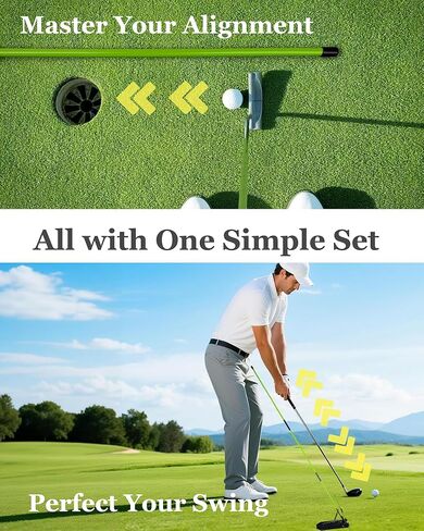 Golf Alignment Sticks and Angle Holder Kit, Golf Training Aid Angle Adjustable, Golf Swing Trainer Golf Accessories and Swing Aiming, Putting Aids, Golf Gifts Accessories for Beginner Men Women Father in Saudi Arabia
