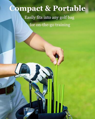 Golf Alignment Sticks and Angle Holder Kit, Golf Training Aid Angle Adjustable, Golf Swing Trainer Golf Accessories and Swing Aiming, Putting Aids, Golf Gifts Accessories for Beginner Men Women Father in Saudi Arabia