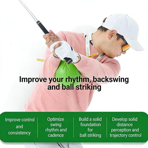 مدرب جولف متأرجح قابل للتعديل مع سلك حبل، مساعد تدريب جولف محمول للإيقاع والإيقاع والإحماء والمرونة وذاكرة العضلات، معدات تدريب داخلية وخارجية للرجال والنساء وكبار السن in Kuwait