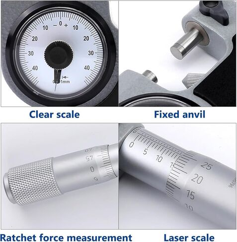 Precision Internal Diameter Micrometer, Inside Measure Gauge 0-100mm for Accurate Hardware & Molds Processing, Measurement Tool for Professionals (0) in Saudi Arabia