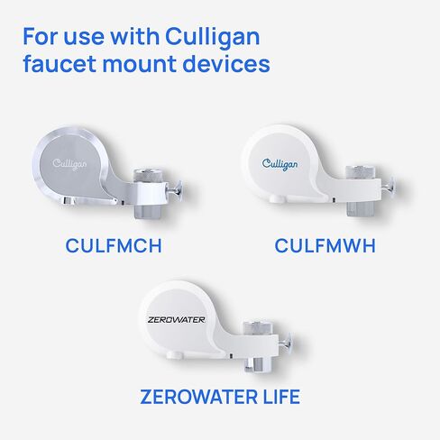 Culligan CULFMF01 Replacement Water Filter for Sink Faucet, Reduces Microplastics & 97% of PFOA/PFOS, Chlorine Odor for Cleaner Drinking Water, Faucet Mount Replacement Filter Lasts up to 400 Gallons in Kuwait