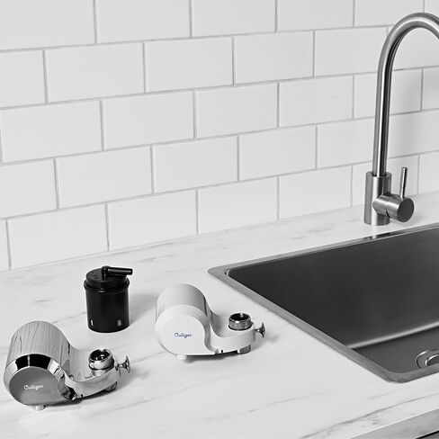 Culligan CULFMF01 Replacement Water Filter for Sink Faucet, Reduces Microplastics & 97% of PFOA/PFOS, Chlorine Odor for Cleaner Drinking Water, Faucet Mount Replacement Filter Lasts up to 400 Gallons in Kuwait