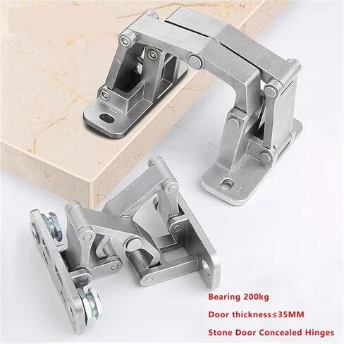 Stone Door Heavy Large Hinge 180 Degrees Invisible Dark Hidden Marble Tile Adjustable 1Pcs(150kg) in Saudi Arabia