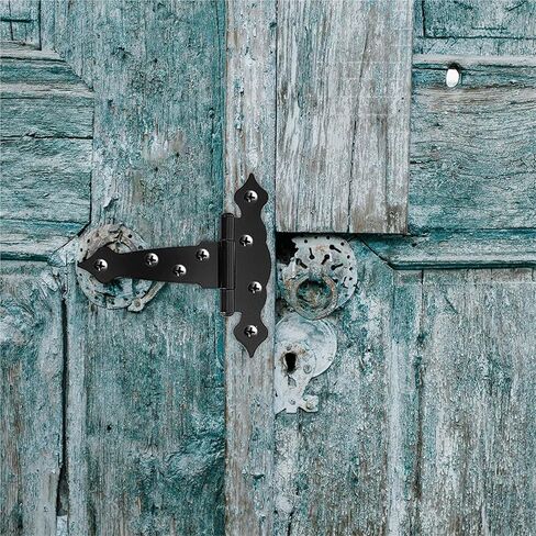 Heavy Barn Door Hinges T Shaped Iron Hardware Fences Gate Kit 6 Inch 2Pcs in Saudi Arabia