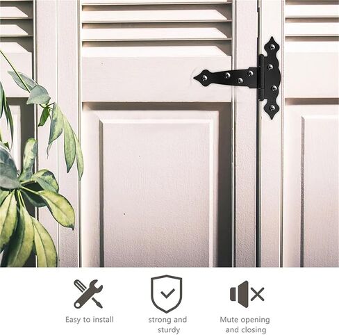 Heavy Barn Door Hinges T Shaped Iron Hardware Fences Gate Kit 6 Inch 2Pcs in Saudi Arabia