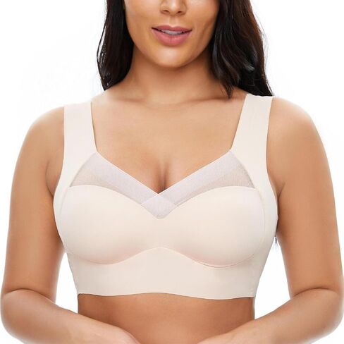 Lace Corset Bra Yoga Sports Bras for Women Fitness Running Tank Top Bandeau Brassiere Seamless Big Breast Full Coverage (Color : Black, Size : L/Large) in Saudi Arabia