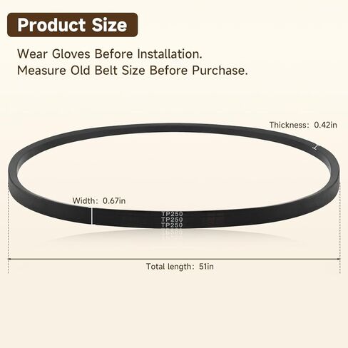 حزام رفع سلم رافعة درج 51 بوصة حزام على شكل حرف V متوافق مع رافعة رفع السلم TranzSporter TP250 وTP400، أجزاء الفقرة Elevador de Roofing Belt in Kuwait