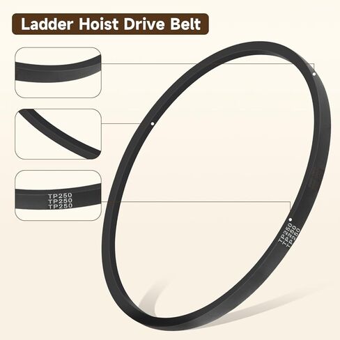 حزام رفع سلم رافعة درج 51 بوصة حزام على شكل حرف V متوافق مع رافعة رفع السلم TranzSporter TP250 وTP400، أجزاء الفقرة Elevador de Roofing Belt in Kuwait