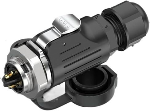 Panel metal reverse mount (locking wire) locking screw power waterproof connector EW-LP16 panel metal 2/3/4/5-pin reverse mount aviation socket(EW-LP16-3P) in Kuwait