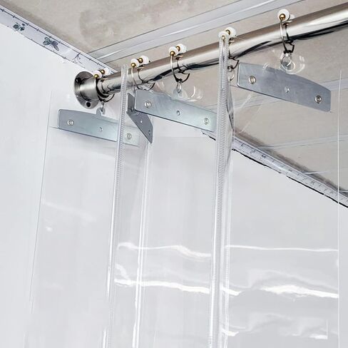 ستارة شريطية شفافة من مادة PVC - ستارة باب منزلق قابلة للطي للفريزر والمستودع - غطاء باب بلاستيكي مقاس 1.3 × 2.4 متر لتوفير الطاقة وسهولة الوصول in Kuwait