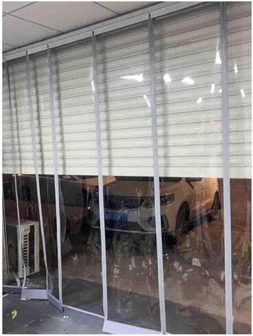 Magnetic Thermal Insulated Door Curtain - Transparent PVC Soft Glass Screen, Self-Closing Windproof Vinyl Strip for French & Sliding Doors (40x250cm) in Saudi Arabia