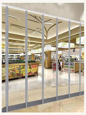 Magnetic Thermal Insulated Door Curtain - Transparent PVC Soft Glass Screen, Self-Closing Windproof Vinyl Strip for French & Sliding Doors (40x250cm) in Saudi Arabia