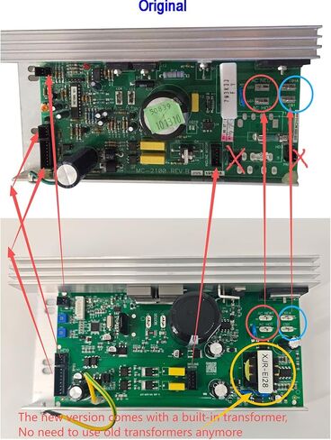 MC-2100 REV B V XCV0469، MC-2100 REV B V # 37376، MC-2100SDI REV A، MC2100-12A 241697 195882، MC 2100-WA 195883 وحدة تحكم محرك جهاز المشي البديلة لـ Proform NordicTrack Reebok Icon in Kuwait