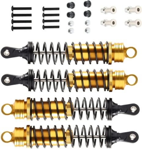 Oil Adjustable Aluminum 140mm Shock Absorber Damper For Rc Car 1/8 Buggy Truck Upgraded Hop-Up Parts Hsp Hpi Losi Axial 4PCS/set (Blue) in Saudi Arabia