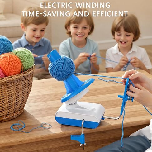 Electric Yarn Winder，13 oz Electric Yarn Ball Winder for Crocheting，Automatic Yarn Spinner Wool Winder, Compact Yarn Cake Winder with Strong Tension Stepless Speed, Ideal Helper for Knitting Lovers in Kuwait