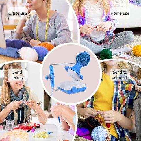 Electric Yarn Winder，13 oz Electric Yarn Ball Winder for Crocheting，Automatic Yarn Spinner Wool Winder, Compact Yarn Cake Winder with Strong Tension Stepless Speed, Ideal Helper for Knitting Lovers in Kuwait