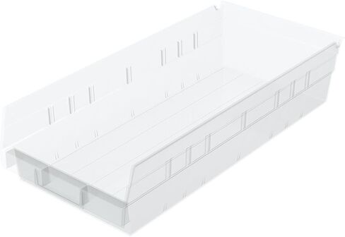 AKRO-MILS 30158 Plastic Nesting Shelf Bin Box- 18-inch x 8-inch x 4-inch Clear C in Saudi Arabia