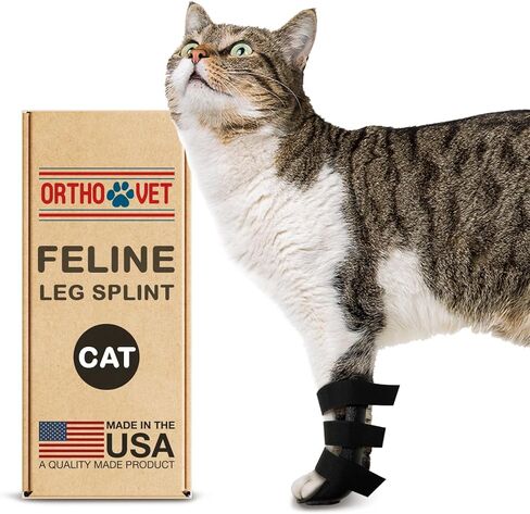 Standard Front Leg Brace for Cats with Injuries, Arthritis, or Licking Prevention, Durable & Lightweight Post-Surgery Protection for Pets - XXS in Kuwait