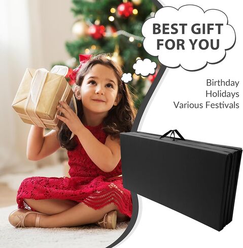 Fitvids 4'x8'x2" Folding Gymnastics Mat, Home Exercise Mat with Carrying Handles, Gym Workout Tumbling Mat for Yoga, Pilates, Stretching, MMA, Core Workouts, Fitness Aerobics Mats for Gym Training, Multiple Colors in Kuwait