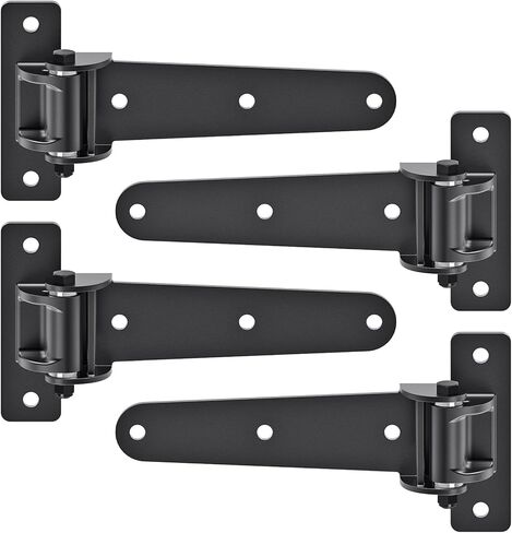 Insaga Heavy Duty Gate Hinges 1000 LBS, 13'' Strap Hinges with Ball Bearings, 6mm Thick Carbon Steel Weld-On or Bolt-On Hinges, 130° One Way Open for Barn Farm Fence Shed Garden Gates (2Pcs, Black) in Kuwait