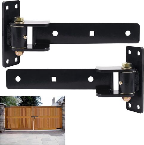 Heavy Duty Gate Hinges 13", 900 LBS Load Capacity Carbon Steel Strap Hinges with Ball Bearings for Smooth Swing, Bolt/Weld-On for Wooden/Metal Gates, Barn, Fence, Sheds Doors, 2Pcs(Patent Pending) in Kuwait