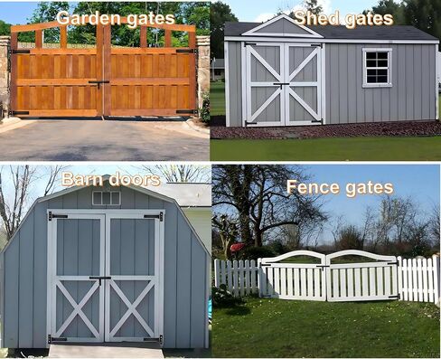 Heavy Duty Gate Hinges 13", 900 LBS Load Capacity Carbon Steel Strap Hinges with Ball Bearings for Smooth Swing, Bolt/Weld-On for Wooden/Metal Gates, Barn, Fence, Sheds Doors, 2Pcs(Patent Pending) in Kuwait