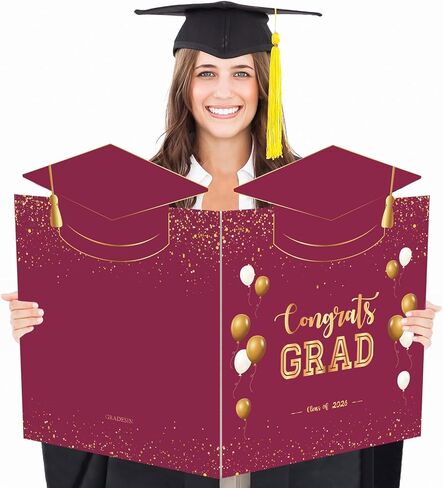 gradesin بطاقة التخرج الكبيرة 2024 الذهب الأسود جامبو ضيف كتاب التوقيع تهنئة غراد كتاب الزوار هدية لخريجي المدارس الثانوية كلية التخرج حزب الزينة لوازم in Kuwait