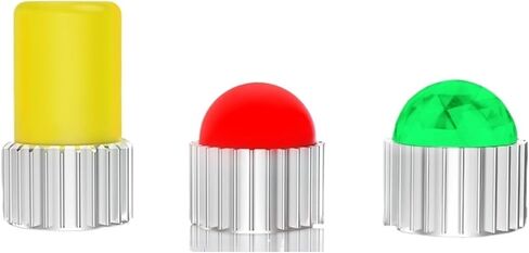 Led Machine Tool 3 Color in 1 Layer Alarm Indicator Light Stainless Steel Hemispherical Safety Buzzer Industrial Signal Lamp(C - Yellow Silent) in Saudi Arabia