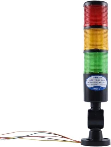Black Shell 24V 3 Tower Industrial Signal Tower Safety Stack Alarm Light Led Foldable Buzzer Caution Warning Lamp for Machines in Saudi Arabia