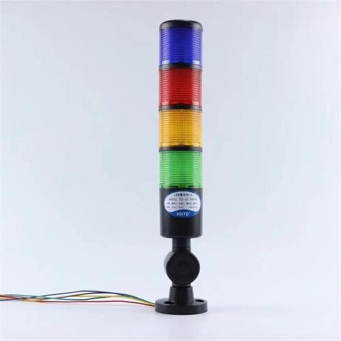 Black Shell 24V 3 Tower Industrial Signal Tower Safety Stack Alarm Light Led Foldable Buzzer Caution Warning Lamp for Machines in Saudi Arabia