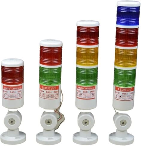 24V Bright Signal Tower Safety Stack Alarm Warning Lamp Multilayer Foldable Type with Buzzer LED Indicator Lamp for C.NC Machines(2 Stack fold Type) in Saudi Arabia