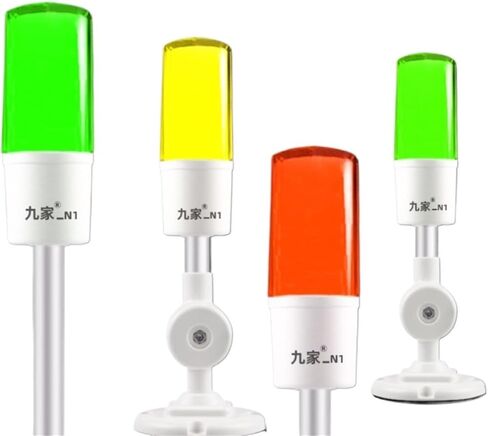 LED 1 طبقة 3 ألوان ممتدة قضيب L قاعدة صفارة إنذار تحذير مصباح قابل للطي 24 فولت مصباح مؤشر إشارة لمعدات ماكينات CN.C (أسود 260 مم أضعاف) in Saudi Arabia