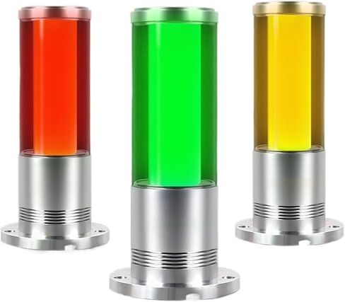 Aluminum 3 Colors Acousto-Optic Signal Tower Alarm Light 24V LED Cylindrical Warning Machine Light Buzzer for Industrial in Saudi Arabia