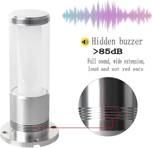 Aluminum 3 Colors Acousto-Optic Signal Tower Alarm Light 24V LED Cylindrical Warning Machine Light Buzzer for Industrial in Saudi Arabia