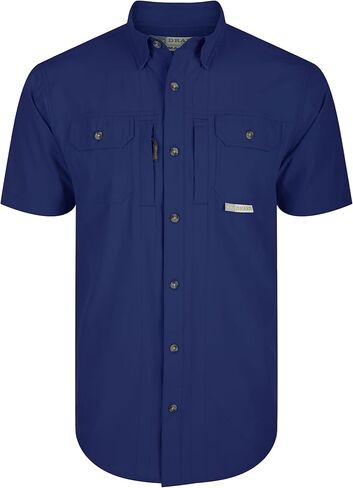Drake Men's Wingshooter Trey Casual Athletic Lightweight Moisture Wicking Short Sleeve Shirt in Saudi Arabia