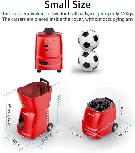 PT-SMART Smart App Controlled Tennis Ball Machine with 4-6 Hours Battery Life, 120km/h Speed, 100+ Ball Capacity & 12 Training Modes, Portable Tennis Trainer for Home and Court Practice in Saudi Arabia
